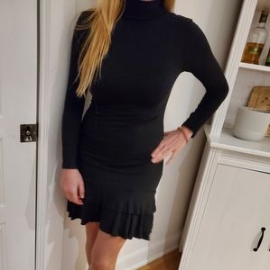 Black dress with high colar